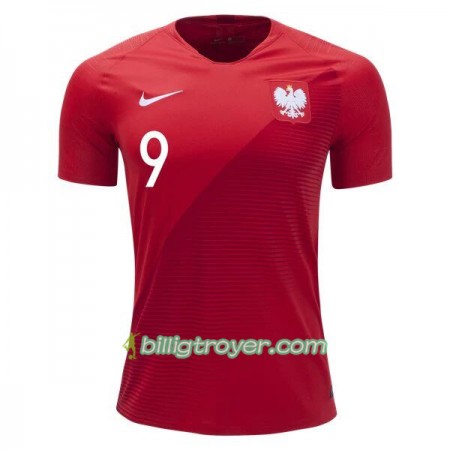 Billige Fotballdrakter Polen Robert Lewandowski 9 VM 2018 Bortedraktsett